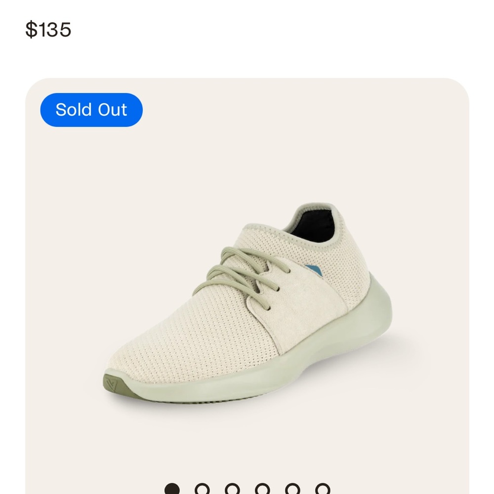 NWOT Vessi Women's Cream Sneakers